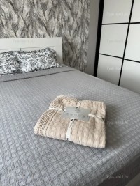 Покрывало хлопковое  песочный, медово-бежевый 150x200 см | 7Я Атмосфера Благополучия