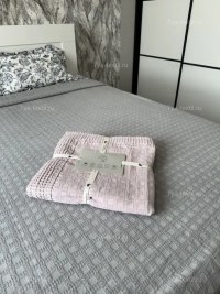 Покрывало хлопковое евро светло-розовый 200x230 см | 7Я Атмосфера Благополучия