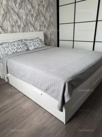 Покрывало хлопковое бежевый, светло-бежевый 150x200 см | 7Я Атмосфера Благополучия
